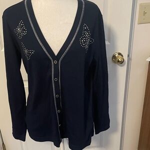 Women's Navy Cardigan with Butterfly Accents. NWT SZ 10 US 2 AVAILABLE